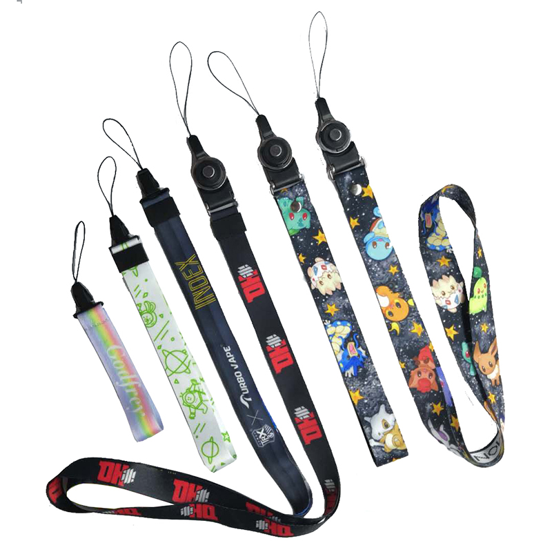 Factory direct sales two in one detachable Lanyard Mobile Phone Lanyard silk screen lanyard hot transfer lanyard professional customization