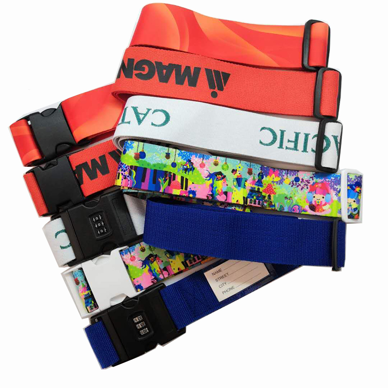 Factory direct sales double-sided silk screen luggage belt hot transfer luggage belt jacquard luggage belt thickening customization